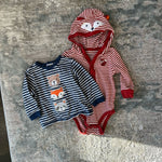 Load image into Gallery viewer, Little Me Striped Fall Shirt Bundle 12 Months
