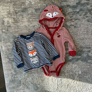 Little Me Striped Fall Shirt Bundle 12 Months