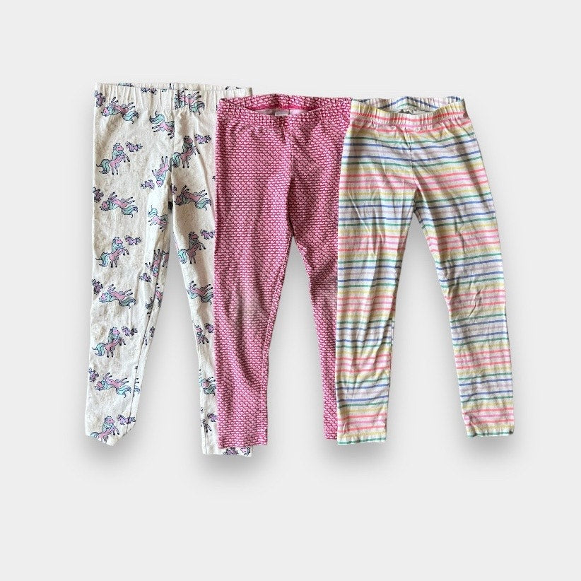 Girls 3 Piece Leggings Bundle 6-8