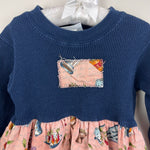 Load image into Gallery viewer, Vintage After the Stork Pink Navy Garden Dress XXS 2T USA
