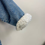 Load image into Gallery viewer, Vintage Levi's Sherpa Lined Orange Tab Blue Jean Jacket 6 USA
