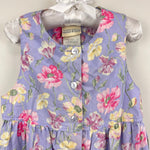 Load image into Gallery viewer, Vintage Laura Ashley Mother &amp; Child Purple Floral Romper Jumpsuit 4T
