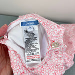 Load image into Gallery viewer, Jacadi Paris Baby Girl Pink Floral Jumpsuit &amp; Large Ruffle Bodysuit Set 6 Months
