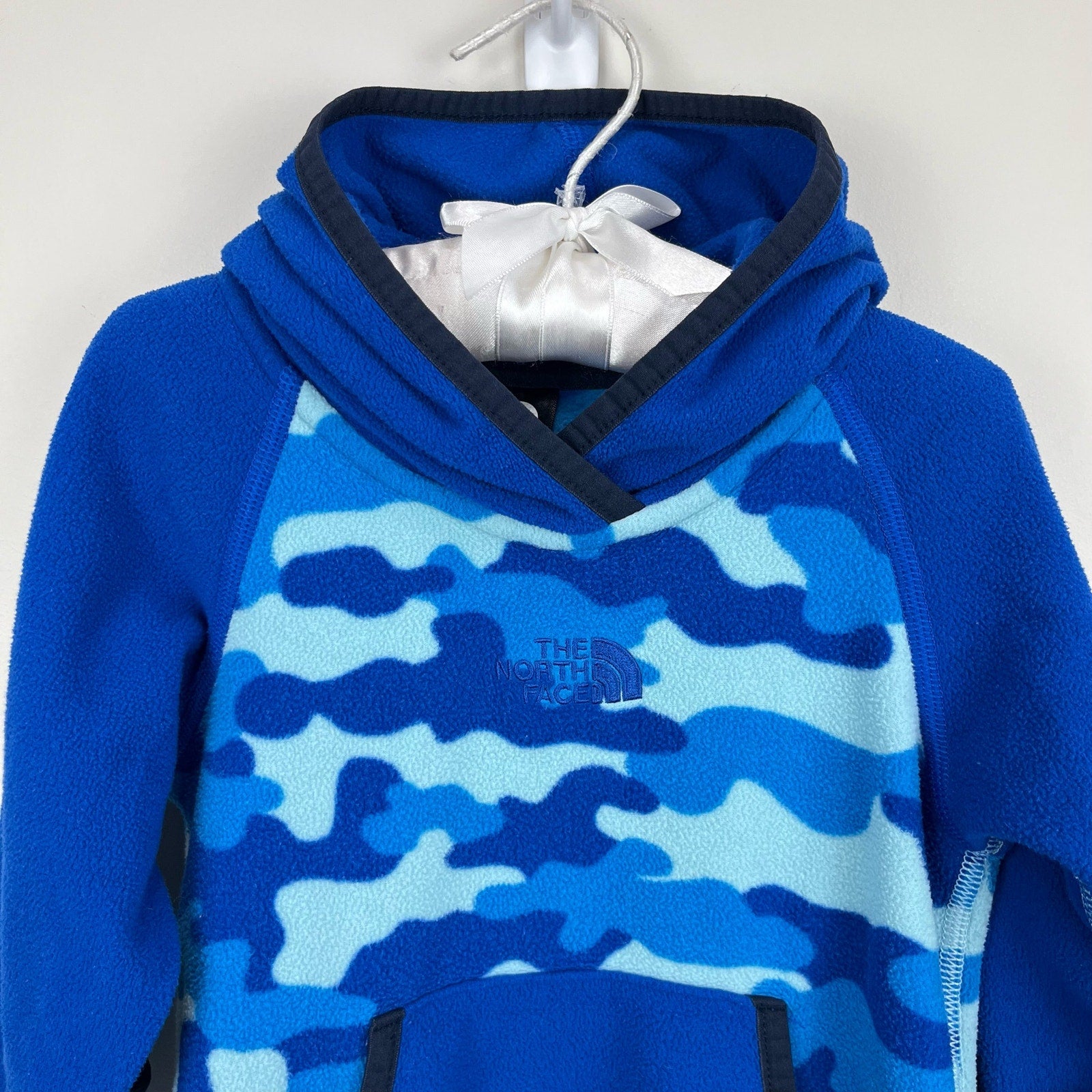 The North Face Glacier Fleece Bunting Blue Camo 6-12 Months