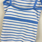 Load image into Gallery viewer, Jacadi Paris Blue Stripe Bow Bathing Suit 12 Months
