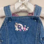 Load image into Gallery viewer, Y2K Vintage Disney Baby Aristocats Marie Floral Denim Jumper Dress 3 Months
