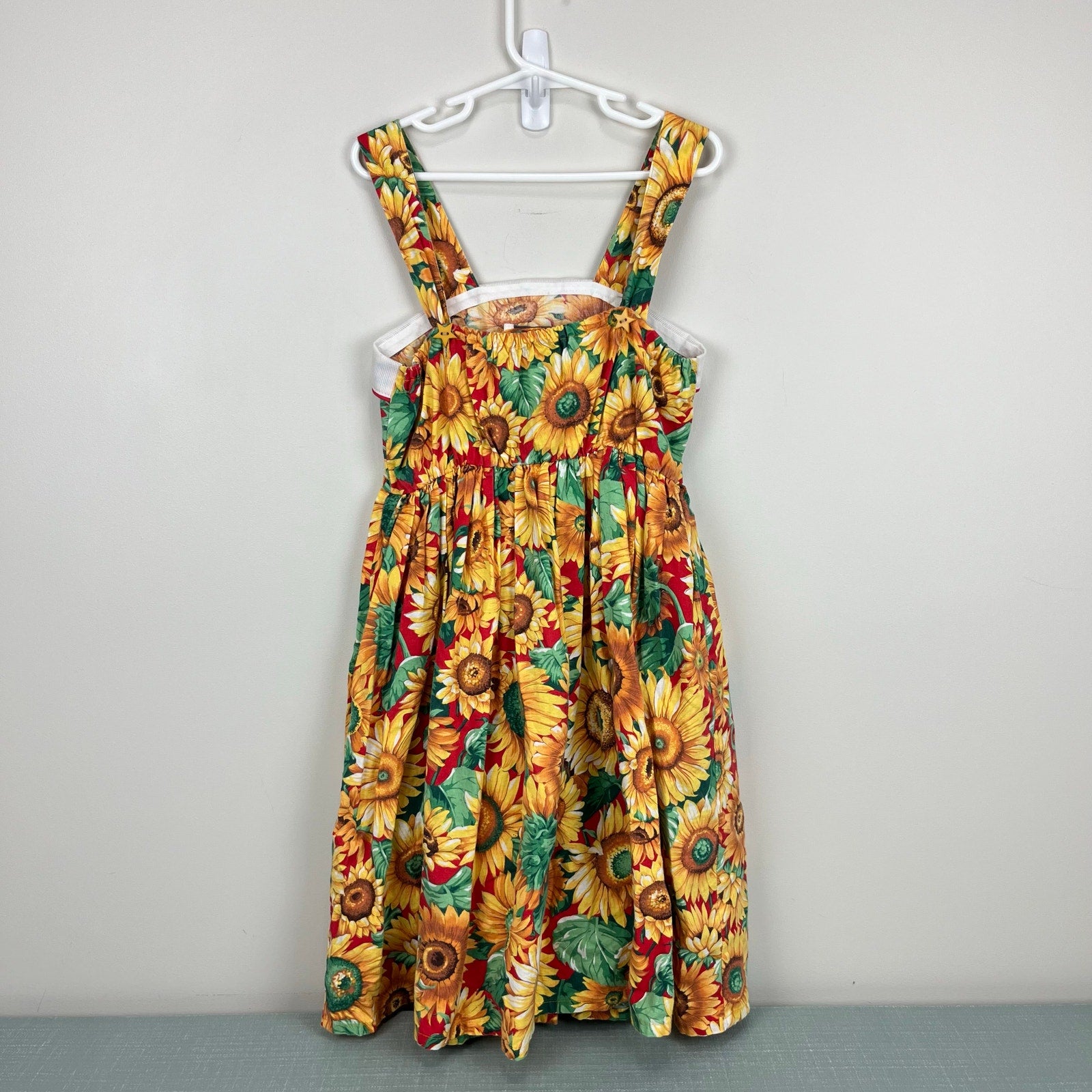 Vintage Nanook Sleeveless Sunflower Dress 6 USA