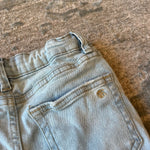 Load image into Gallery viewer, Jessica Simpson Girls Button Fly Light Wash Sidney Flare Leg Distressed Jeans 8
