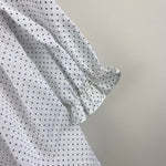 Load image into Gallery viewer, Vintage New York Kids White Navy Polka Dot Lace Bow Dress 3T USA
