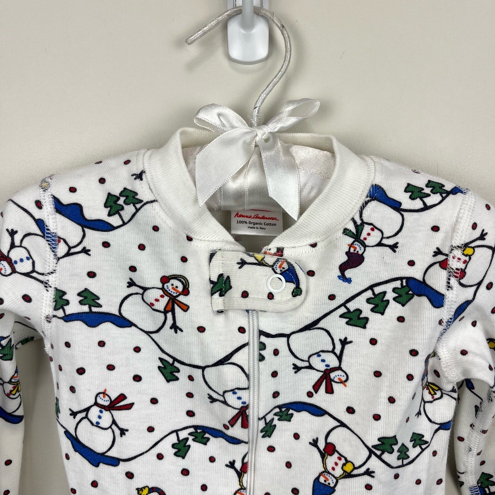 Hanna Andersson Snowman Pajamas 80 cm 18-24 Months