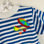 Load image into Gallery viewer, Vintage Buster Brown Striped Beach T-Shirt 6 USA
