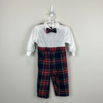 Load image into Gallery viewer, Vintage Great Guy Festive 3 Piece Plaid Outfit 12 Months USA
