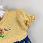 Load image into Gallery viewer, Vintage Healthtex Sunflower Romper Yellow Blue 3-6 Months
