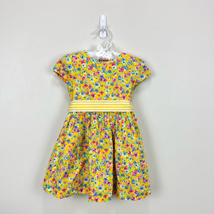 Ralph Lauren Girls Yellow Floral Dress 18 Months