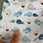 Load image into Gallery viewer, Kissy Kissy Pima Cotton Whale Print Sleeveless Playsuit Romper 0-3 Months
