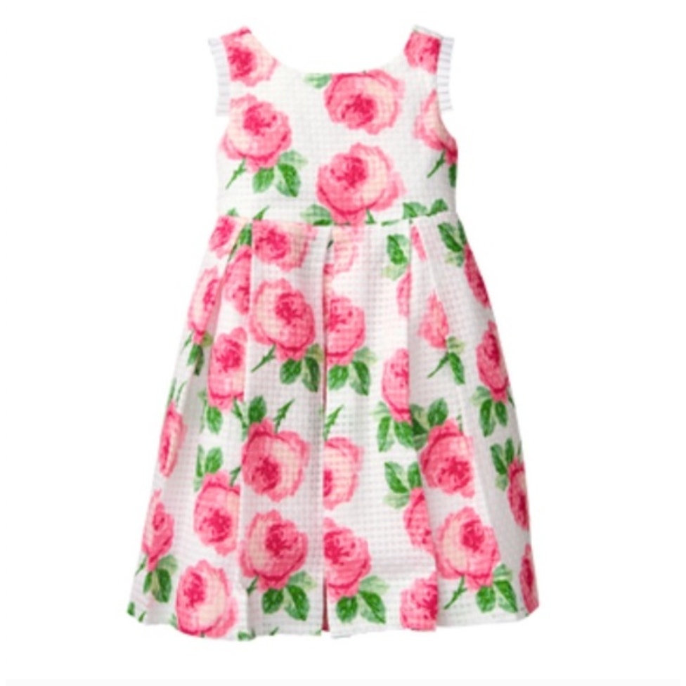 Janie and Jack Textured Rose Dress 18-24 Months