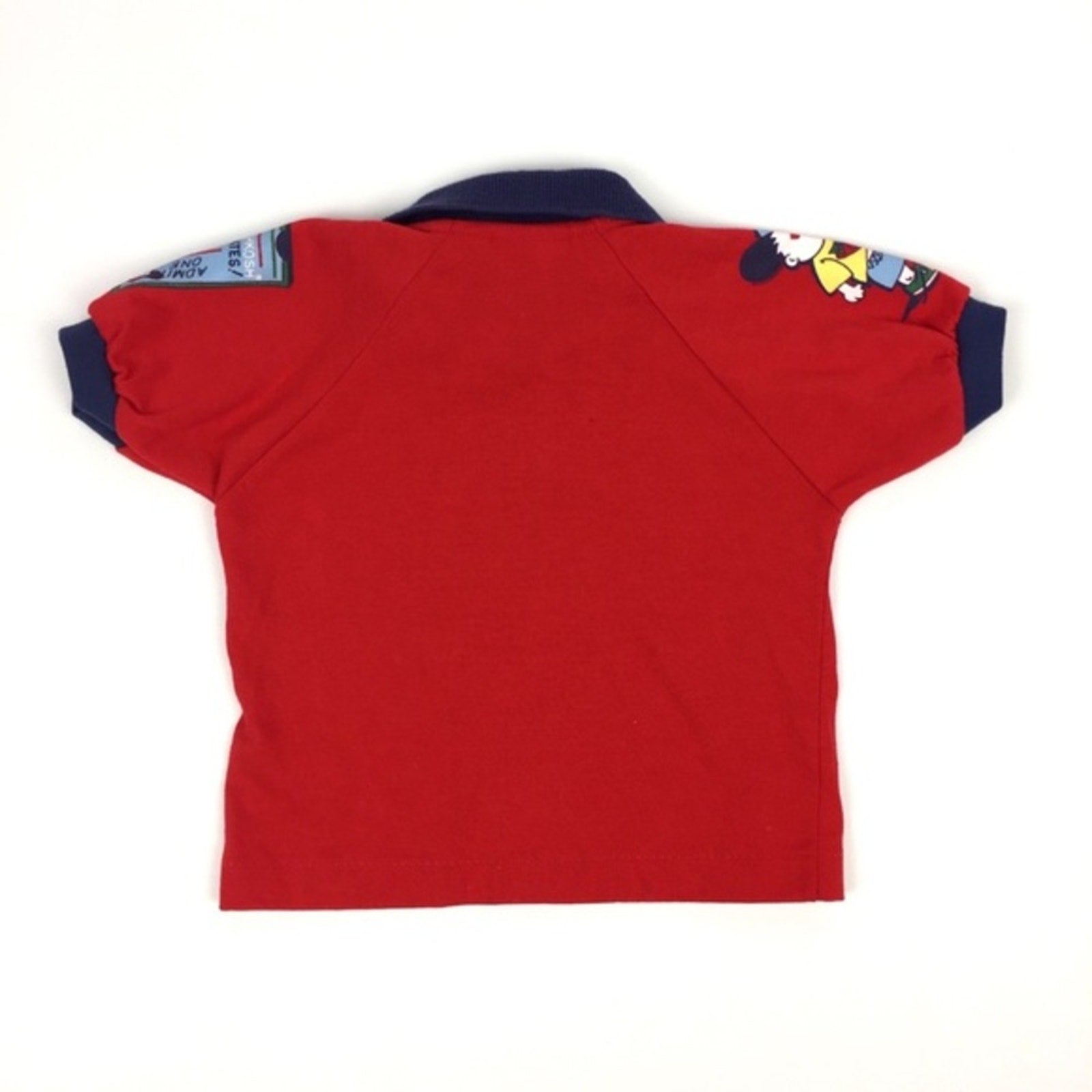 Vintage OshKosh Red Navy Polo Shirt USA 6-9 Months