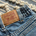 Load image into Gallery viewer, Vintage Levi's 566 Loose Fit Cut Off BLue Jean Shorts Toddler Girl 4T
