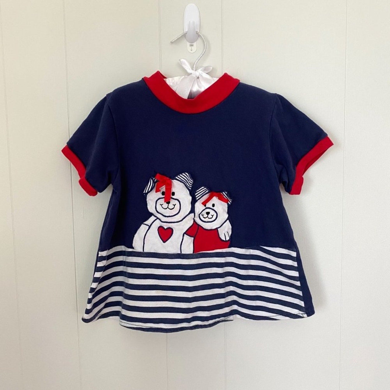 Vintage Young Hearts Nautical Bear Tee 5T