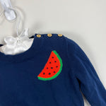 Load image into Gallery viewer, J. Crew Girls Navy Blue Watermelon Sweater 2T
