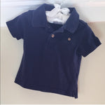 Load image into Gallery viewer, Janie &amp; Jack Navy Blue Short-Sleeve Polo Shirt 3-6 Months
