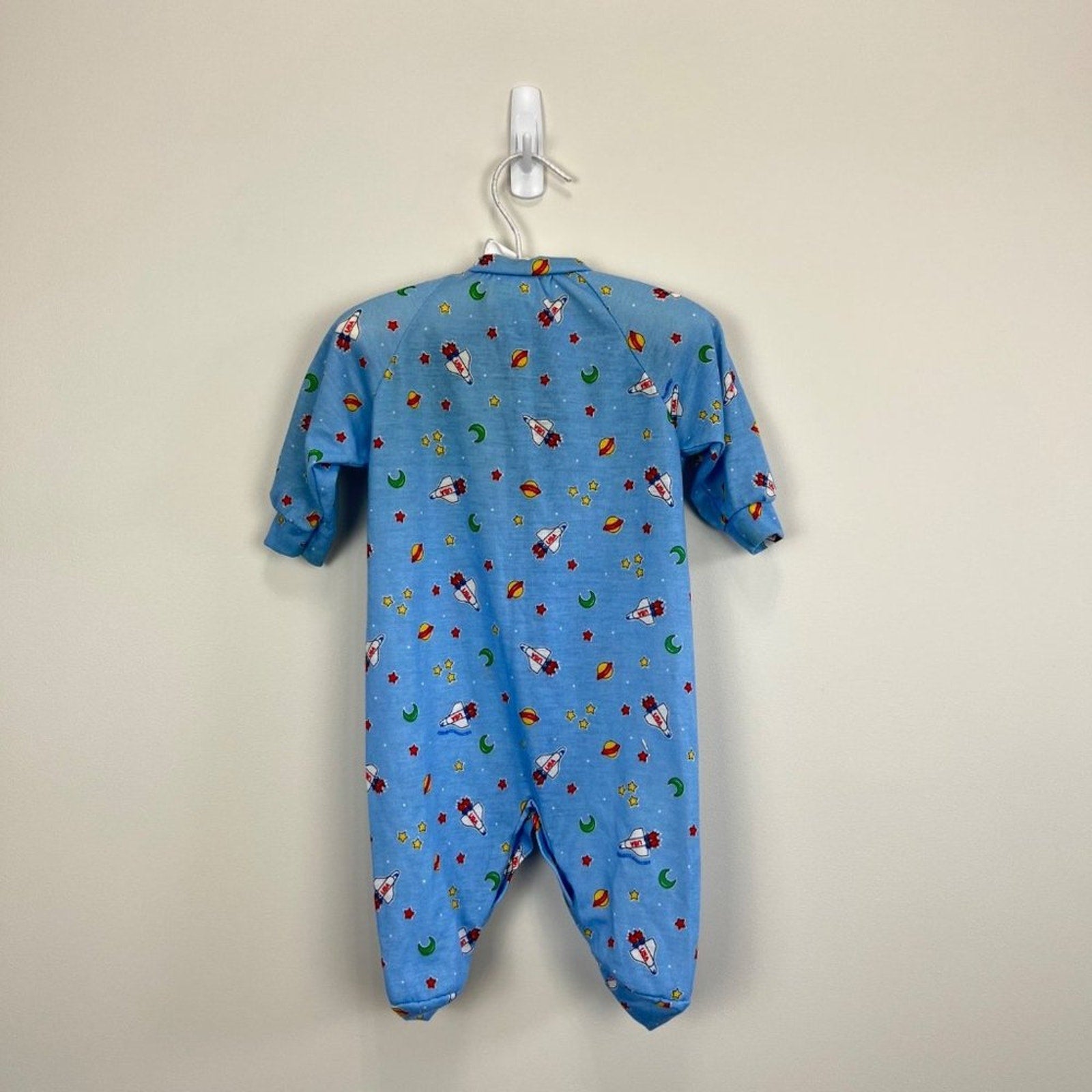 Vintage Little Me Blue Space Footie Medium USA