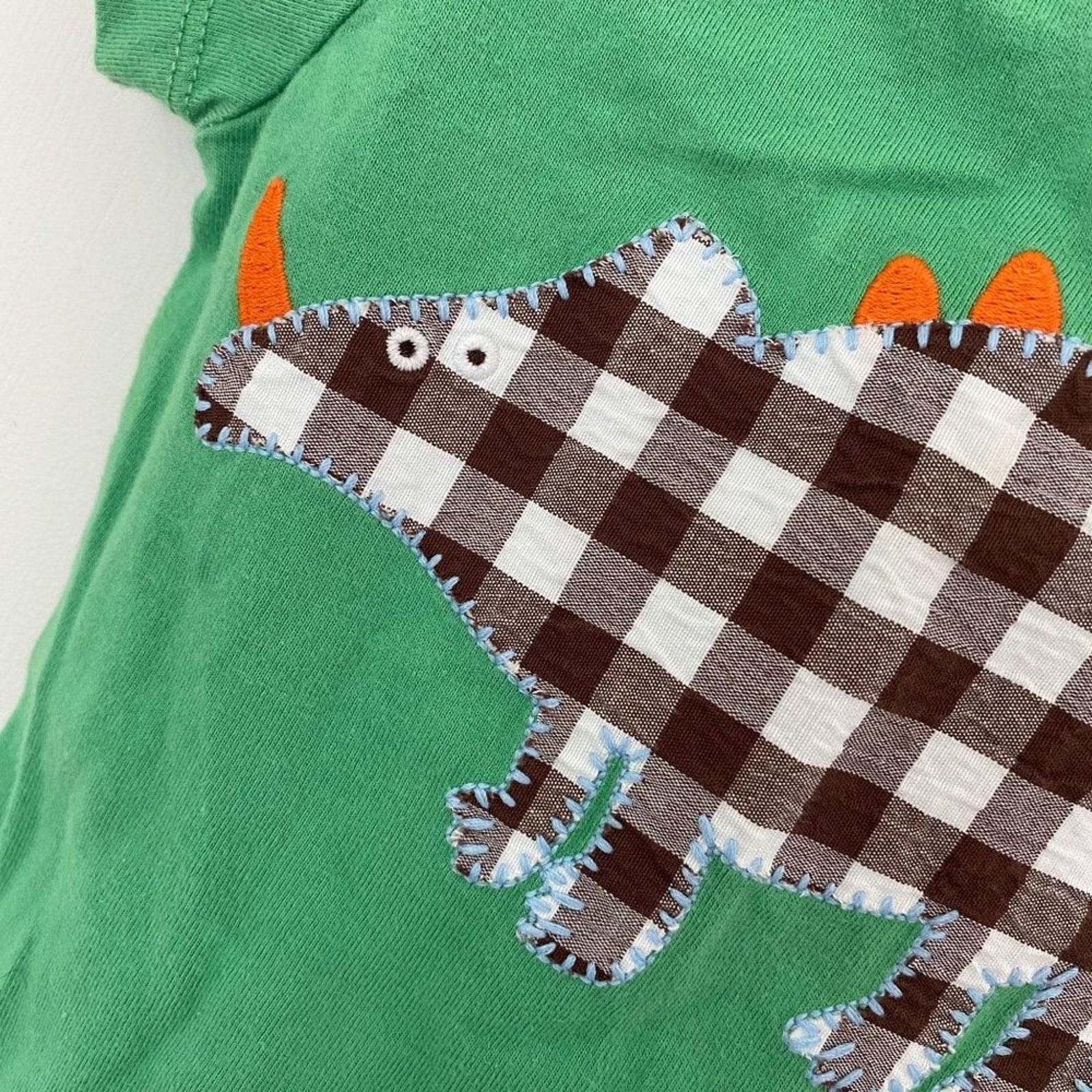 Mini Boden Green Dinosaur Tee 3-6 Months