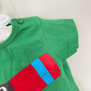 Mini Boden Green Bird Tee 3-6 Months