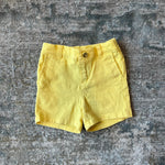 Load image into Gallery viewer, Janie and Jack Yellow Oxford Shorts 12-18 Months
