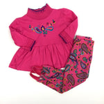 Load image into Gallery viewer, Vintage Healthtex Pink Leggings &amp; Shirt Set 2/3 USA
