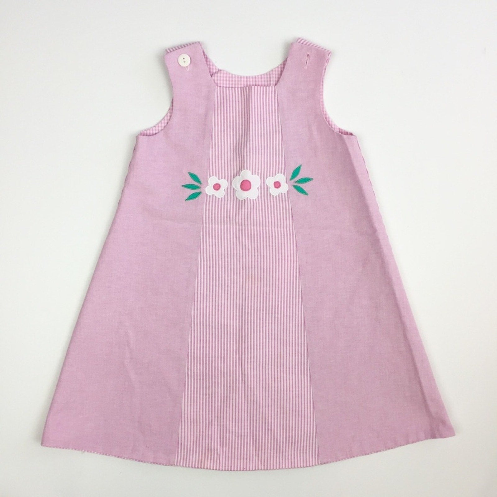 Mulberry Street Reversible Pink Bunny Flower Dress 5T