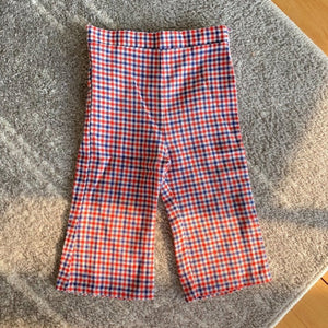 Vintage 70s Girls Two Piece Plaid Set 18 Months