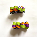 Load image into Gallery viewer, Little Girls Halloween Ribbon Hair Bows
