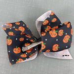 Load image into Gallery viewer, JoJo Halloween Pumpkin Hair Bow
