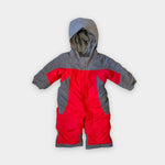 Load image into Gallery viewer, L.L. Bean Red &amp; Gray Cold Buster Snow Suit 6-12 Months
