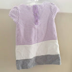 Load image into Gallery viewer, Gymboree Purple Striped Bow Pocket Dress 6-12 Months
