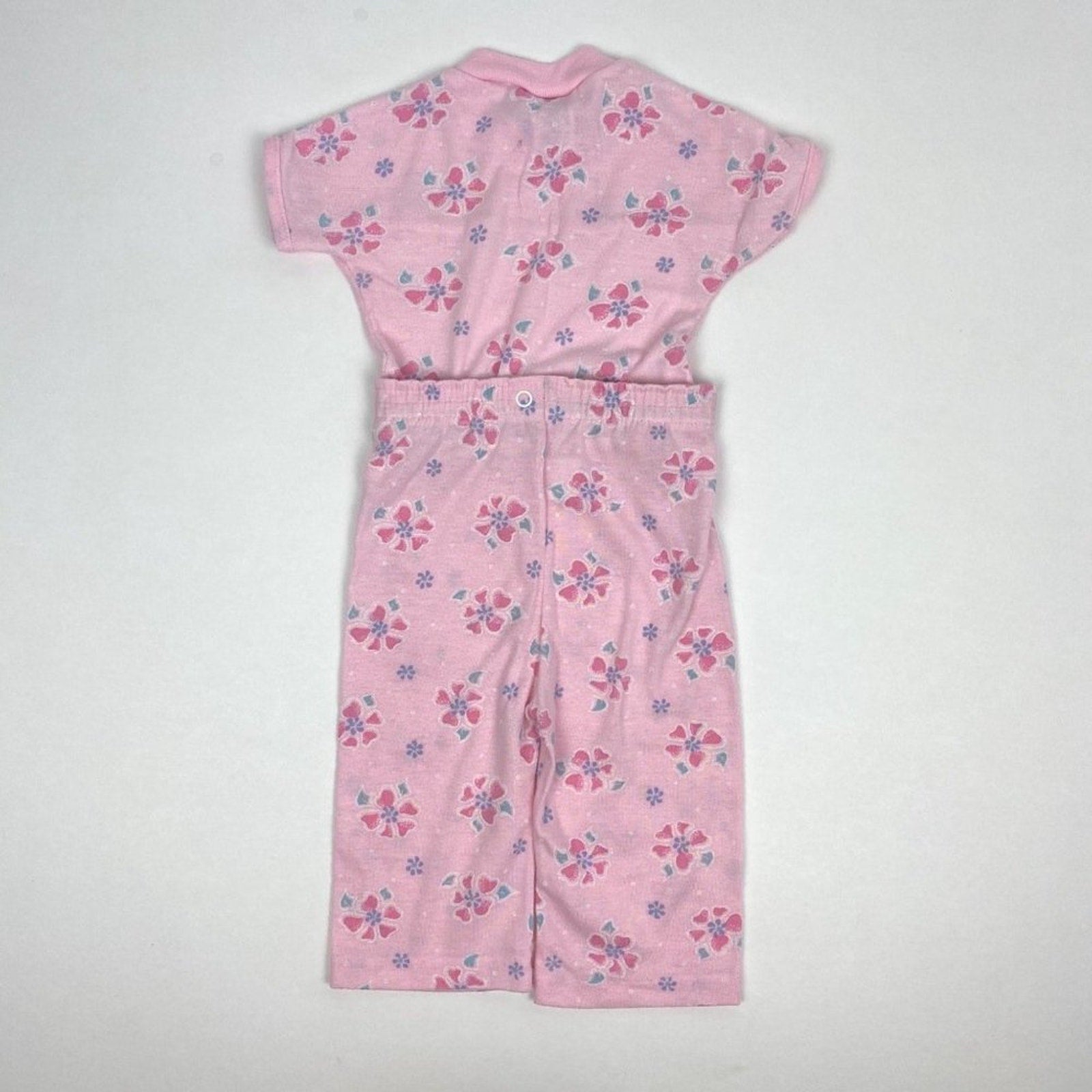 Vintage Carter's Pink Two Piece Pajama Set 12 Months USA