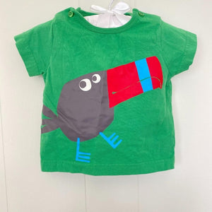 Mini Boden Green Bird Tee 3-6 Months