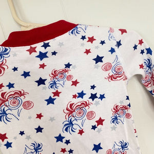 Hanna Andersson Red, White and Blue Fireworks Pajamas 60 cm 6-9 Months