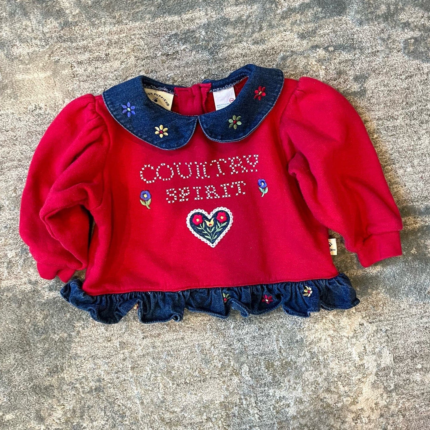 Vintage Hush Puppies Country Spirt Sweatsuit Outfit 24 Months