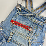 Load image into Gallery viewer, Vintage Hopscotch Blue Jean Overalls 12 Months
