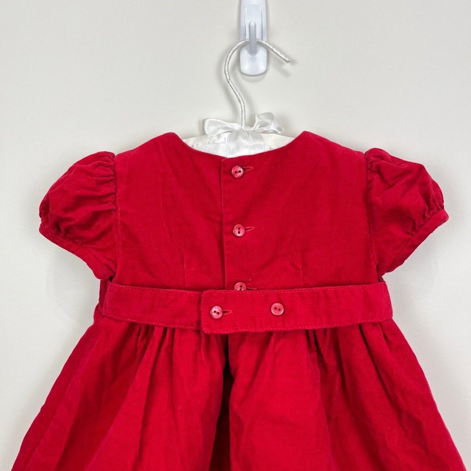 Luli & Me Girls Red Corduroy Dress 18 Months