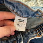 Load image into Gallery viewer, Vintage Levi's 566 Loose Fit Cut Off BLue Jean Shorts Toddler Girl 4T
