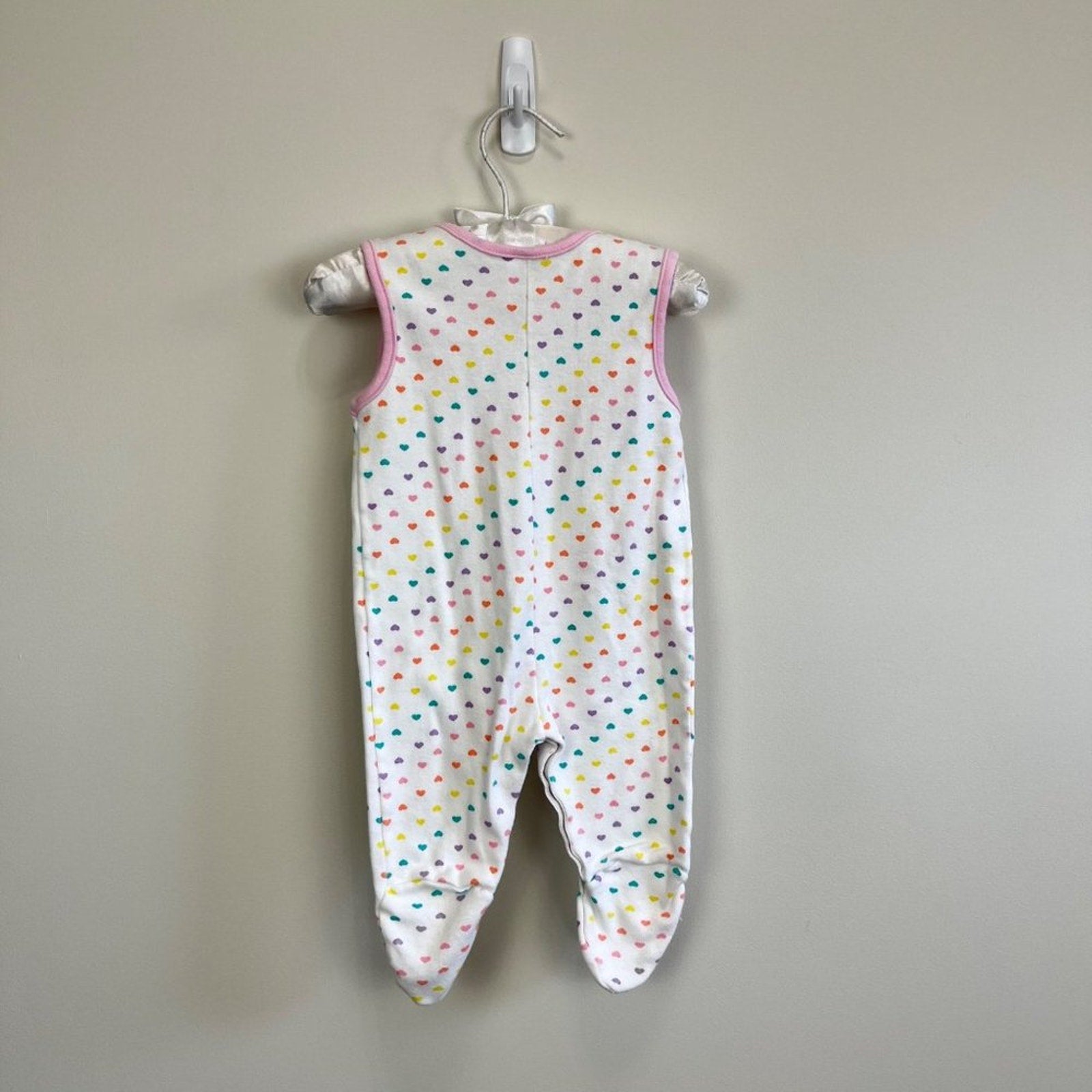 Vintage Health-tex Rainbow Heart Overalls 6-9 Months USA