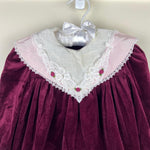 Load image into Gallery viewer, Vintage Youngland Raspberry Red Velvet Dress 18 Months
