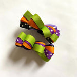 Load image into Gallery viewer, Little Girls Halloween Ribbon Hair Bows
