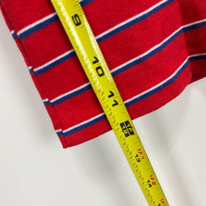 Vintage Healthtex Red Striped Polo Shirt 2T USA