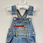 Load image into Gallery viewer, Vintage Hopscotch Blue Jean Overalls 12 Months
