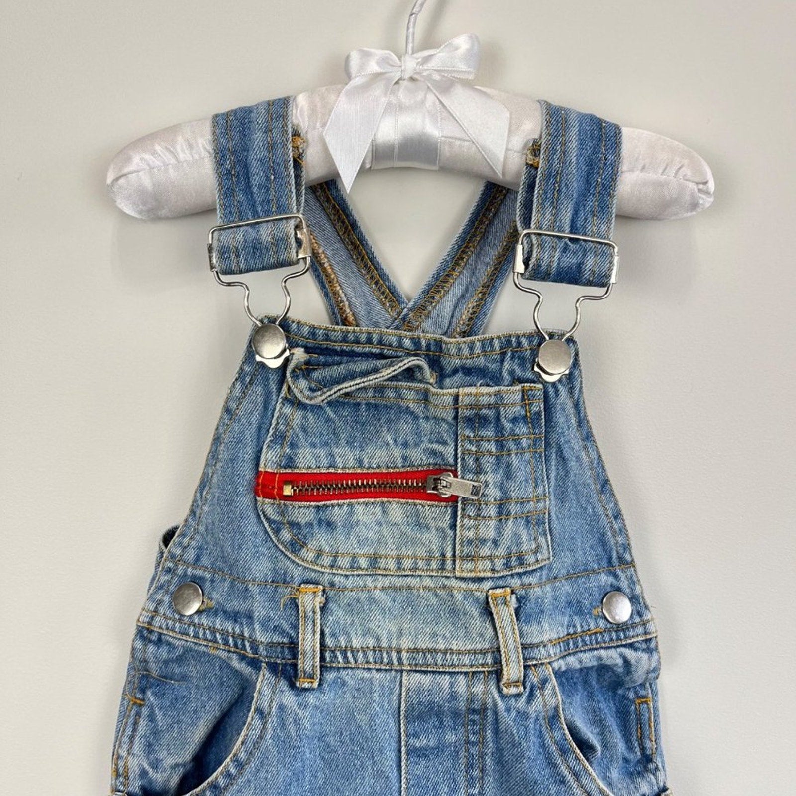 Vintage Hopscotch Blue Jean Overalls 12 Months