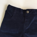 Load image into Gallery viewer, JoJo Maman Bebe Navy Blue Corduroy Pants 2-3
